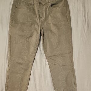 Women's Tan Jeans Animal Print. Super Soft